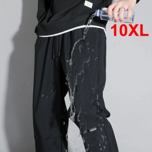 Waterproof Sweatpants Men Jogger Pants Plus Size10XL Fashion Casual Stretch Male Big Size Joggers Elastic Waist