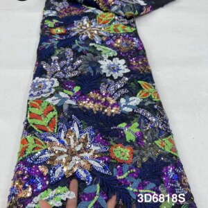 Elegant French Sequin Lace Fabric 2025 High Quality Lace African Sequin Nigerian Tulle Lace Women Party Dress Sewing Material