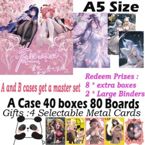 New A5 Size Collection Card Spring Hobby Waifu Game Board Toys Albedo Kafka Fold Card Rare Peel Card Gift