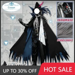 COSSUN [Customized] Arknights Ulpianus Cosplay Costume Cape Hat Cos Game Anime Party Uniform Hallowen Play Role Clothes Clothing