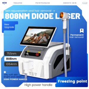 Ice Platinum 3000W Diode Laser Hair Removal Epilator 808nm 3 Wavelengths 755/808/1064nm Permanent Hair Removal Equipment