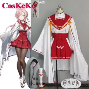 CosKeKe Mizuha Mimori Cosplay Costume Game Blue Archive Sweet Lovely Mikofuku JK Kimono Uniform Women Anime Role Play Clothing
