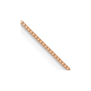 14K Rose Gold.5mm Baby Box with Lobster Clasp Chain