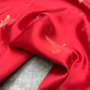 Early spring new arrivals Year’s red woven gold silk clothing fabric Chinese-style shirt and dress