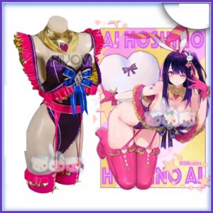 Anime OSHI NO KO Cosplay Swimwear Hoshino Ai Original Doujin Sexy Bunny Suit Girls Jumpsuit Headwear Shawl Gloves Pantyhose Set