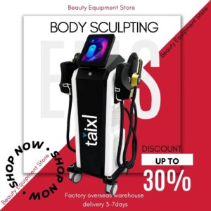 EMS Body Sculpting Machine Shaping 6500W 200hz EMS Radio Frequency RF Muscle Stimulator Device 4 Handle