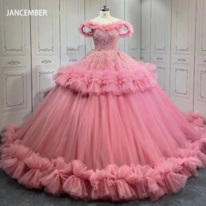 Off the Shoulder Princess Ball Gown Pleat Customized Lacing Up Tulle Sequins Vestido De 15 Quinceaneras vestidos de quinceañera