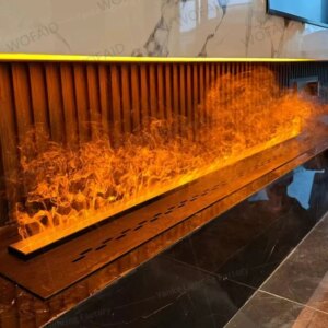 Intelligent 3D Atomized Fireplace with Colorful Steam Flame ECO Decorative Electric Water Vapor for Living Bedroom Home Decor
