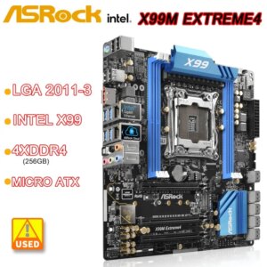 ASRock X99M EXTREME4 X99 Motherboard LGA 2011-3 DDR4 3000+(OC) 256GB support E5-2670 v3 2695 4620 2640 v4 i7-6900K cpu Micro AT