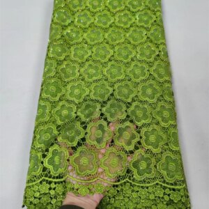 African guipure cord lace fabric high quality embroidery chiffon with stones lace fabric wedding dress for nigerian women 5yards