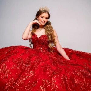 Customized Shiny Red Quinceanera Dresses Off the Shoulder Tull sequin applique crystal Bow Vestido De 15 Quinceanera