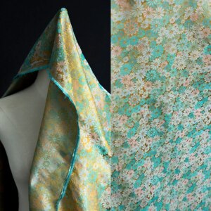High Quality Little Real Silk Song Dynasty Brocade Fabric High-End Clothing New Chinese Cheongsam Dress