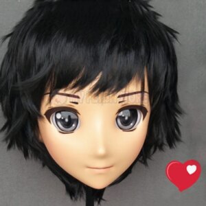 (Lanmei-02)Japan Anime Kigurumi Masks Cosplay Kigurumi Cartoon Character Role Play Half Head Lolita Doll Mask With Eyes And Wig