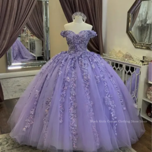 Lilac Purple Quinceanera Dresses 2025 Strapless Poncho 3D Floral Applique Boning Corset Lace Custom vestido de 15 quinceañera