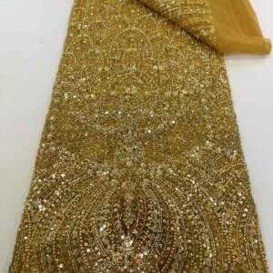 New Arrival 3D African Lace Fabric 2025 High Quality Nigerian Lace Fabric Beads French Tulle Lace Fabric For Wedding