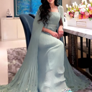 Fortunate Evening Elegant Vintage Sweet Green Feathers Crystal Beading Customize Formal Occasion Prom Dress Evening Party Gowns