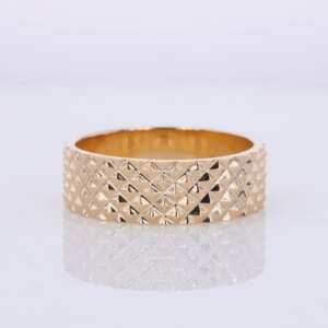 Engagement Ring For Men 14k Yellow Gold Engagement Ring Plain Ring