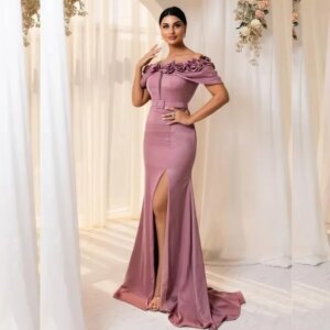 Little Daisy Customized Off-the-shoulder Long Dresses Cocktail Dresses Classic Exquisite Modern Style Pastrol Unisex