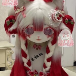 Yis cosplay Custom Furry head Kigurumi Head Cosplay Kemono Fursuit Handmade Headsets Beast Customized Fursuit Kemono Head
