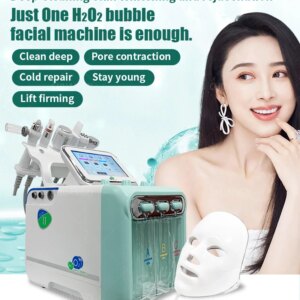 7 in 1 H2O2 Hydrogen Water Deep Cleaning Skin Whitening And Rejuvenation Facial Machine Cold Repair Lift Firming Beauty Machine