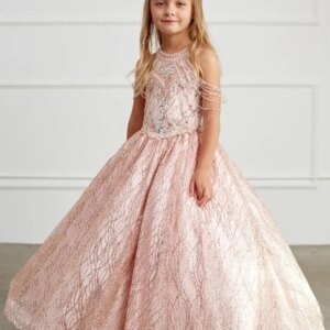 Champagne Mini Quinceanera Dresses Ball Gown Scoop Lace Beaded Flower Girl Dresses Mexican Pageant Dresses Baby Customized