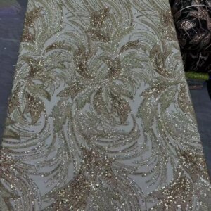 African Lace Fabric 2025 Sequins Beaded Embroidery Groom Nigerian Bridal High Quality French Tulle Lace Fabric For Wedding