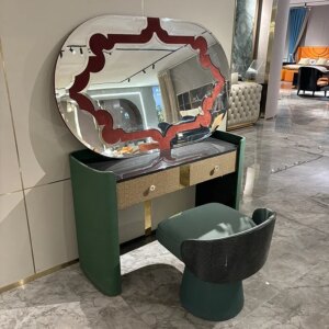Modern italian & europe furniture luxury bedroom furniture dressing table makeup table and chair set