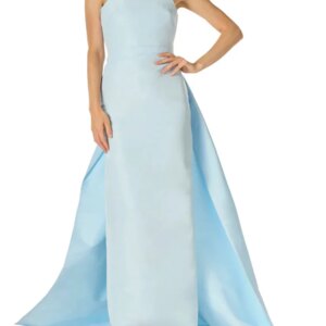 Customized New Off-shoulder Draped Formal Occasion Dress, Strapless Waist Pleated Waist, Silhouette Backless Party Dress