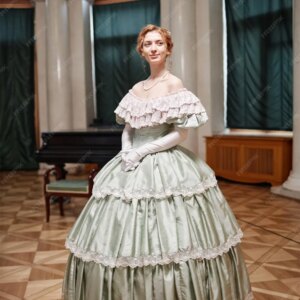 Renaissance Southern Belle Costume Vintage Victorian Prom Dress 1860s Civil War Princess Wedding Dress Rococo Evening Ball Gown
