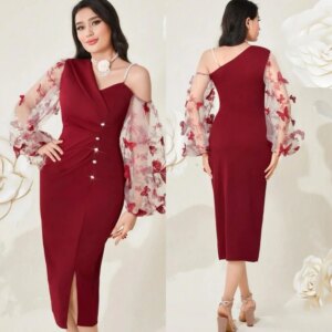 Customized Evening Sexy Casual Jersey Applique Sequined Ruched Clubbing A-line V-neck Bespoke Occasion Gown Midi Dresses