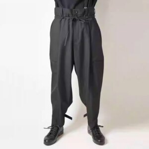 YOJI OOAK Japanese original dark trendy men’s dark style simple loose harem pants for men