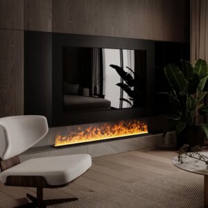 Smart water vapor fireplace, 3D flame effect, Tuya APP control,simulated burning wood sound, environmentally friendly humidifier