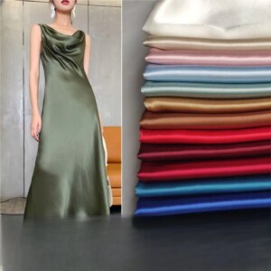 Triacetate fabric Satin acetate Silk evening gown dress