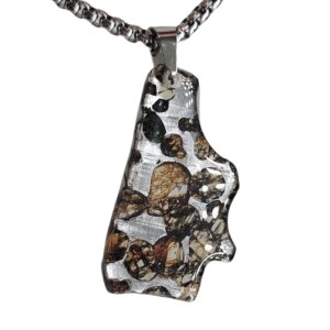 4.5g Seymchan Pallasite Olive Meteorite Premium Pendant Specimen Natural Meteorite Material Handmade pendant Collection- LB118