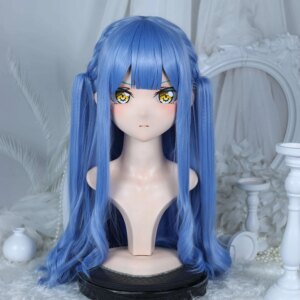 Customize Character Female/Girl Resin Kig Full Head With Lock Anime Cosplay Japanese Anime Kigurumi Mask