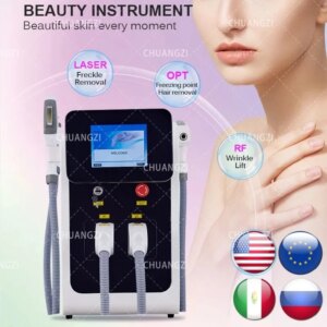 Professional 3in1 Ipl nd yag Laser hair removal Machines Q-Switch OPT Pico Laser epilator Spot wrinkle remove red blood Machine