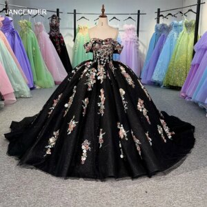 Customized Vestidos De XV Años Sequin Quinceanera Dresses Scoop Appliques Sweet 16 Birthday Ball Gown Party Dress DY6797