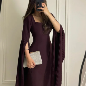 Little Daisy Customized Fashion Modern Style Jersey Pleat Draped A-line V-neck Midi Dresses Bespoke Occasion Dresses Matching Ex