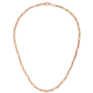 14K Rose Gold Bold Paperclip Chain 4.2 mm