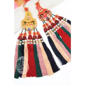 Korean Original Imported Hand Embroidered High-end Bridal 10 Ear Mandarin Duck Pendant