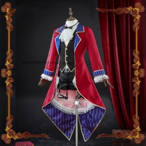 New Cosplay Anime Comic Bathory Cosplay Costume Bathory Red Uniform Hat Stockings Headwear Suit Halloween Party Con Costumes