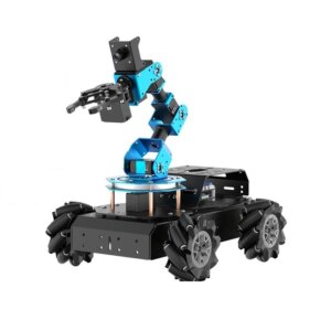 ROS AI Visual 6 Dof Robot Arm Car with Servo Control FPV Camera Palletizing Python Robot Car for Raspberry Pi 4B/5 Robot DIY Kit