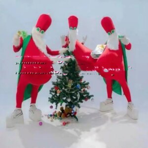 Santa Claus costume GOGO funny belly Christmas theme party costume
