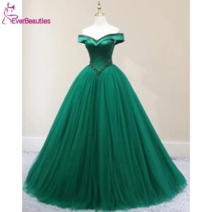 Women’s Ball Gown Quinceanera Dress Plus Size Evening Prom Party Dress for Girls Tulle Off Shoulder Vestido De 15 Quinceañera