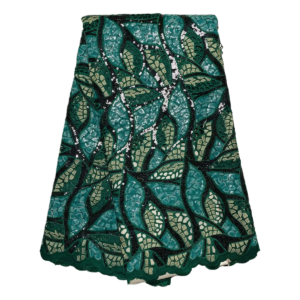 Green Organza Lace Bridal Handcut Sequins Fabric Crafts For Evening Dress Cloth Materials