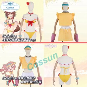 Vtuber Hololive Inugami Korone Cosplay Costume Game Cute Birthday Swimsuit Bikini Sexy Uniform Halloween Outfit Women