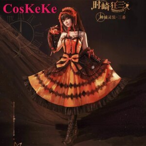 CosKeKe Tokisaki Kurumi Cosplay Anime DATE A LIVE Costume Gorgrous Sweet Uniform Dress Halloween Carnival Role Play Clothing New