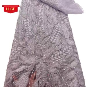 5yards 2025Latest Autria Delicate Elegant Best Quality Soft Luxurious Lace With Beadsfabric For Wedding Evening Dresses U_Ge5289