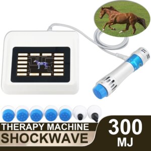 Animals Shockwave Therapy Machine Pain Relief Health Care Heel Rehabilitation Veterinary Horse Use Shock Wave Massager 300MJ