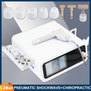 Professional Pneumatic Shockwave Therapy Machine 12Bar For ED Treatmen Relieve Knee Pain Chiropractic Corrective 2 IN 1 Massager